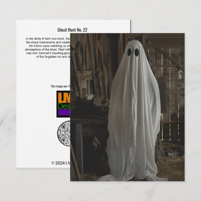 Tarjeta De Agradecimiento Caza fantasma Nº 22 (Anverso / Reverso)