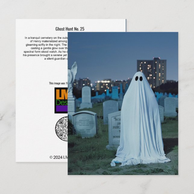 Tarjeta De Agradecimiento Caza fantasma Nº 25 (Anverso / Reverso)