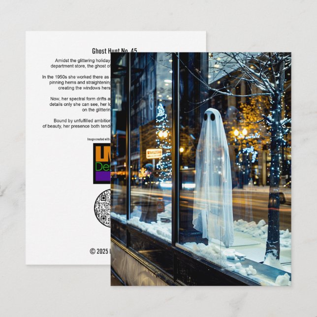 Tarjeta De Agradecimiento Caza fantasma Nº 45 (Anverso / Reverso)