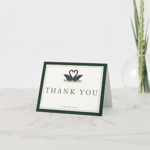 Tarjeta De Agradecimiento Cazador Sabio Verde Toile Caprichoso Cisne Persona