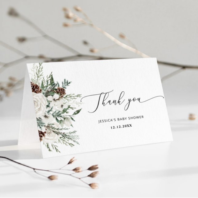 Tarjeta De Agradecimiento Cebolla elegante de invierno verde, gracias (Subido por el creador)