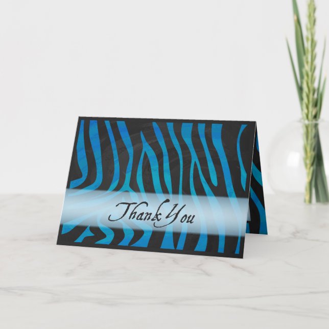 Tarjeta De Agradecimiento Cebra de animales salvajes gracias (Anverso)