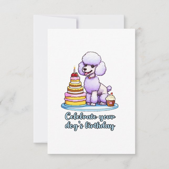 Tarjeta De Agradecimiento Celebra el cumpleaños de tu perro (Anverso)