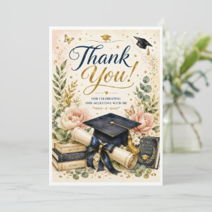 Tarjeta De Agradecimiento Celebra una graduación memorable mientras expresas