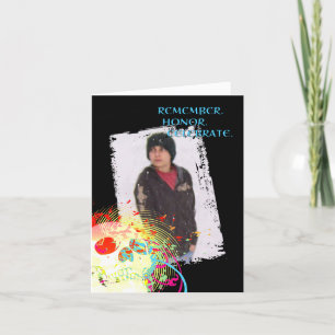 Tarjeta De Agradecimiento celebración conmemorativa de dia de los muertos: