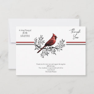 Tarjeta De Agradecimiento Celebración conmemorativa funeral del cardenal en
