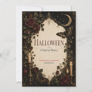 Tarjeta De Agradecimiento Celebración de Halloween Gótico Elegante