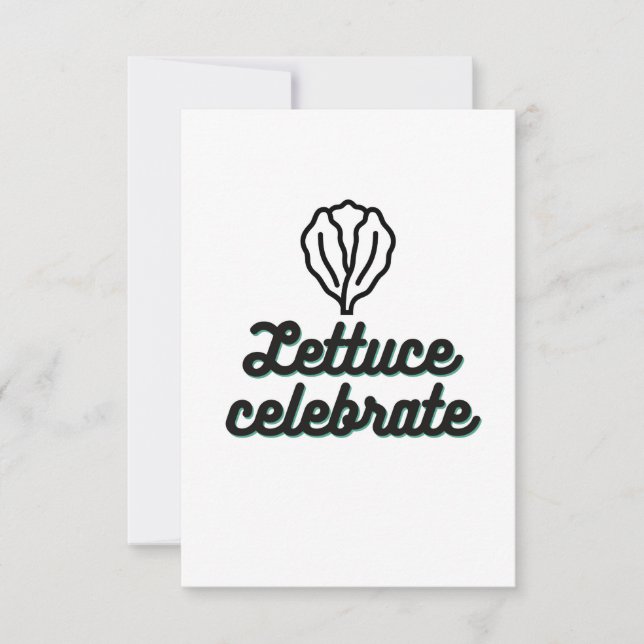 Tarjeta De Agradecimiento Celebración de la lechuga (Anverso)