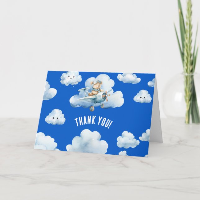 Tarjeta De Agradecimiento Celebración de la Milla de Alta de Teddy: primer c (Anverso)