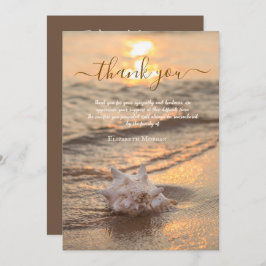 Tarjeta De Agradecimiento Celebración De La Vida Con Fotografía De Sunset Oc