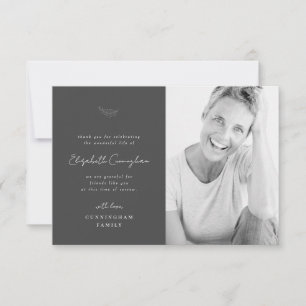 Tarjeta De Agradecimiento Celebración de la vida moderna foto Minimalista si