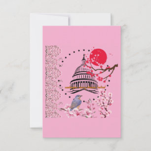 Tarjeta De Agradecimiento celebración de lluvia de pétalos rosa claro