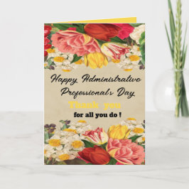 Tarjeta De Agradecimiento Celebración de los profesionales administrativos 2