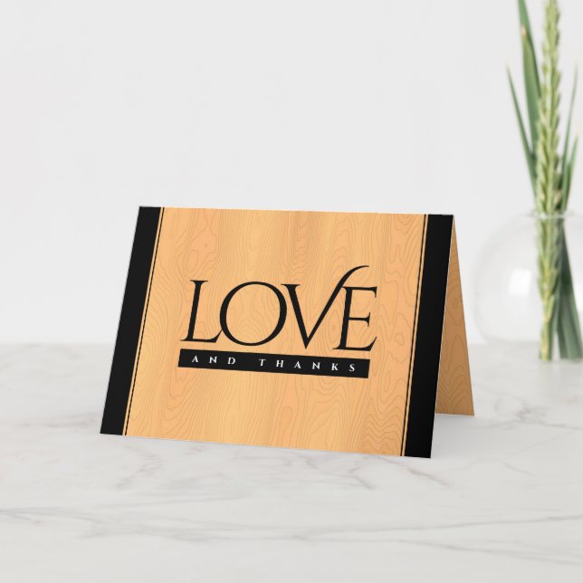 Tarjeta De Agradecimiento Celebración del 5° Aniversario del Boda de Madera  (Anverso)