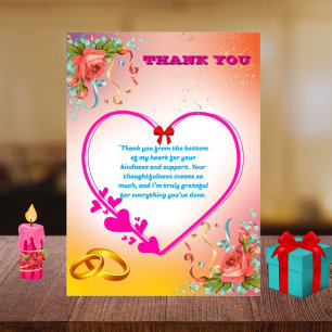 Tarjeta De Agradecimiento Celebrando 25 años de amor juntos