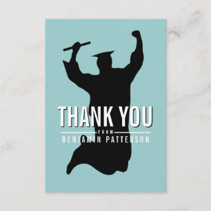Tarjeta De Agradecimiento Celebrando al graduado personalizado gracias