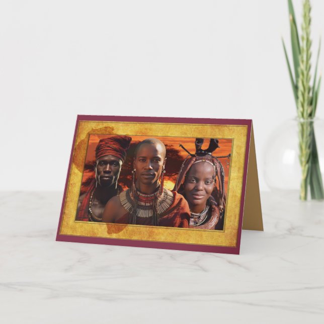 Tarjeta De Agradecimiento Celebrando la Madre África (Anverso)