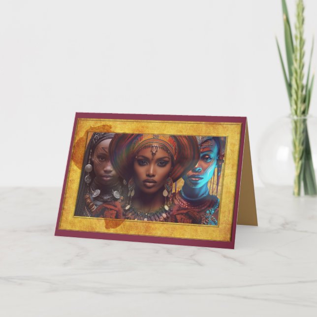 Tarjeta De Agradecimiento Celebrando la Madre África (Anverso)