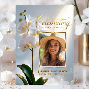 Tarjeta De Agradecimiento Celebrando la Vida de Oración Gracias Orquídeas