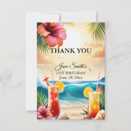 Tarjeta De Agradecimiento Celebrar la gratitud | 21 cumpleaños