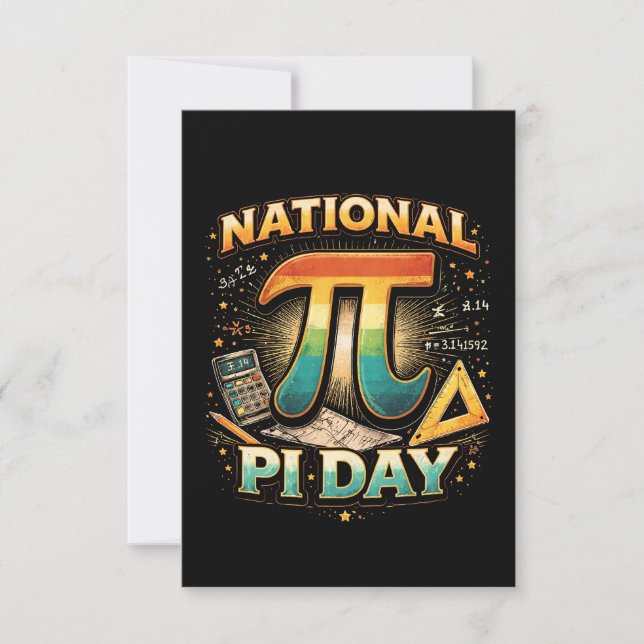 Tarjeta De Agradecimiento Celebrar Pi (Anverso)
