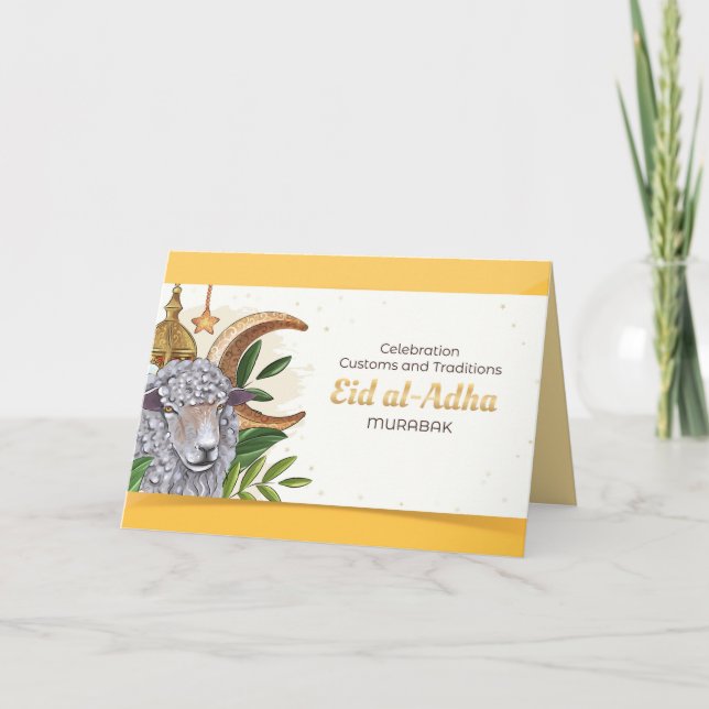 Tarjeta De Agradecimiento Celebration Custons and Traditions (Eid al-Adha) (Anverso)