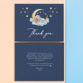 Tarjeta De Agradecimiento Celestial Moon Stars Baby Shower Thank You Card