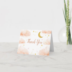 Tarjeta de agradecimiento celestial Nubes de acu