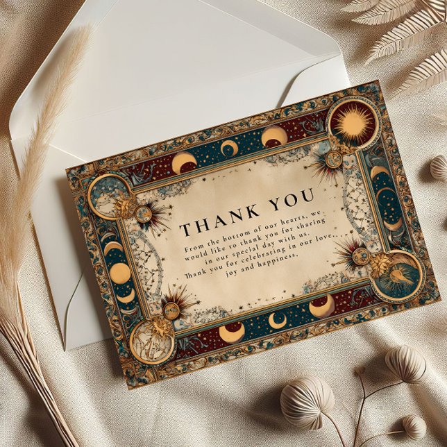 Tarjeta De Agradecimiento Celestial Royal Baroque Wedding (Subido por el creador)
