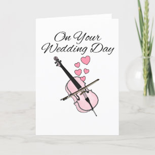 Tarjeta De Agradecimiento Cello Boda Card Cellist String Músico