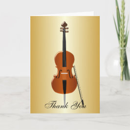 Tarjeta De Agradecimiento Cello Gracias
