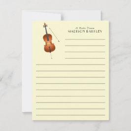Tarjeta De Agradecimiento Cello Músico Teacher orquesta de cuerdas