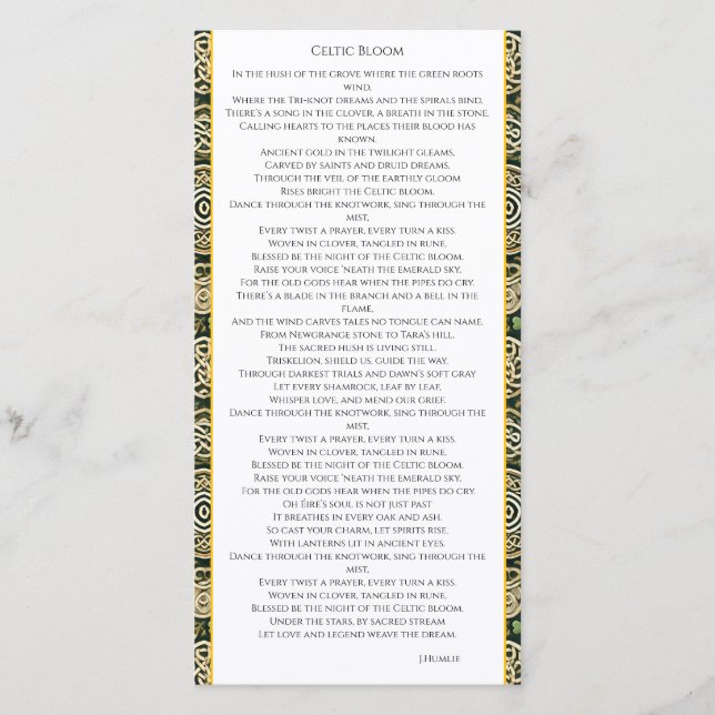 Tarjeta De Agradecimiento Celtic Bloom (Anverso)