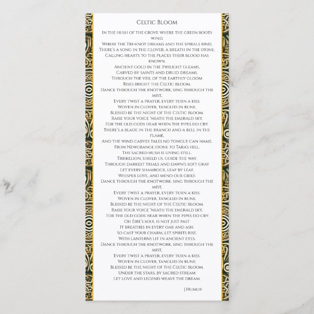 Tarjeta De Agradecimiento Celtic Bloom (Anverso)