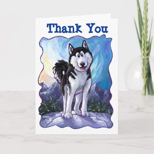 Tarjeta De Agradecimiento Centro de Fiesta Husky (Anverso)
