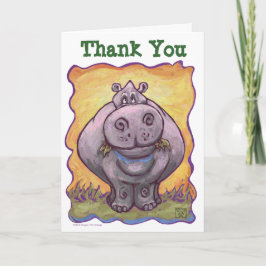 Tarjeta De Agradecimiento Centro de Fiestas Hippotamus