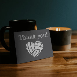 Tarjeta De Agradecimiento Centro de pizarra de voleibol