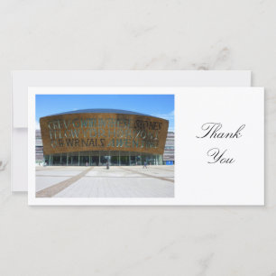 Tarjeta De Agradecimiento Centro del Milenio, Cardiff, Gales - Gracias