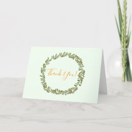 Tarjeta De Agradecimiento Ceremonia del bautismo de la guirnalda oleosa