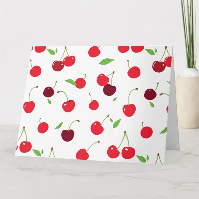 Tarjeta De Agradecimiento Cereza 4 (Anverso)