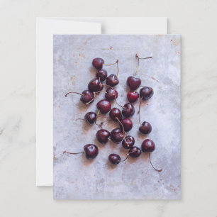 Tarjeta De Agradecimiento Cerezas