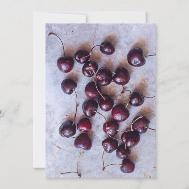 Tarjeta De Agradecimiento Cerezas (Anverso)