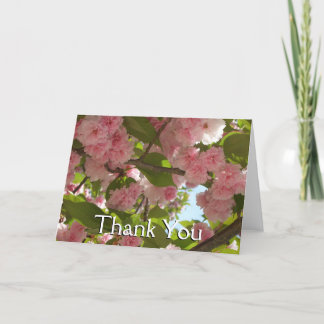 Tarjeta De Agradecimiento Cerezo de Floración Doble III Floral de Primavera