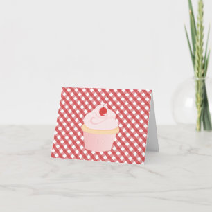 Tarjeta De Agradecimiento Cerezo en la tarta superior