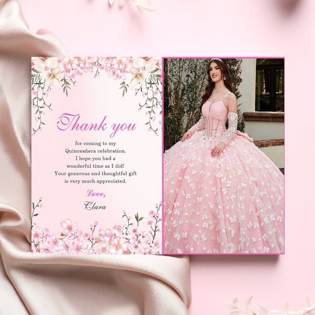 Tarjeta De Agradecimiento Cerezos en flor dulce Floral Dieciséis cumpleaños (Subido por el creador)