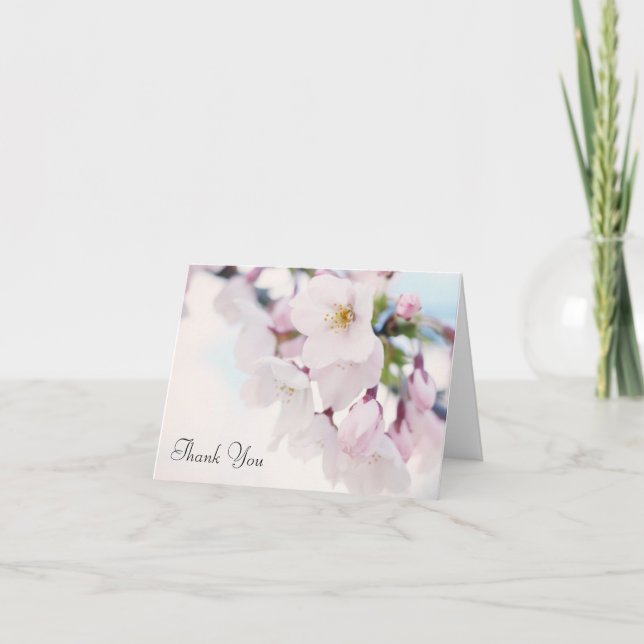 Tarjeta De Agradecimiento Cerezos en flor gracias (Anverso)