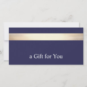 Tarjeta De Agradecimiento Certificado de regalo azul de la marina