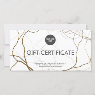 Tarjeta De Agradecimiento Certificado de regalo de diseño de lujo raíces de 