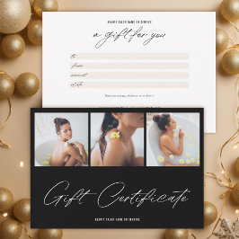 Tarjeta De Agradecimiento Certificado de regalo de logotipo elegante minimal