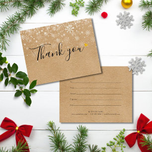 Tarjeta De Agradecimiento Certificado de regalo de Navidad para empresas